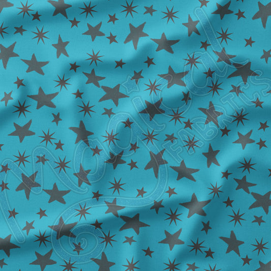 Cute Dog Christmas Blue Stars